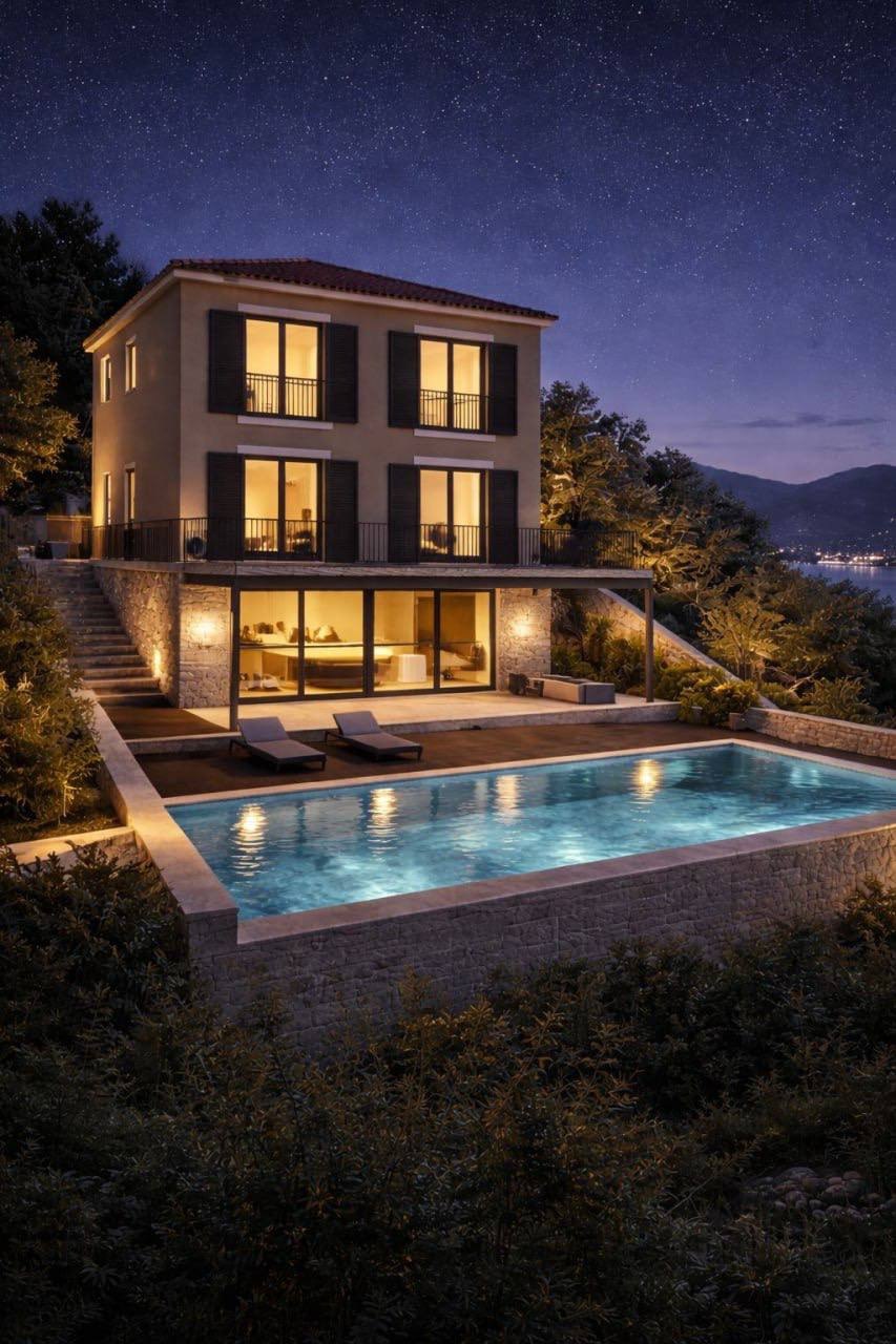 Luxury Mediterranean Villa in Donja Lastva, Tivat