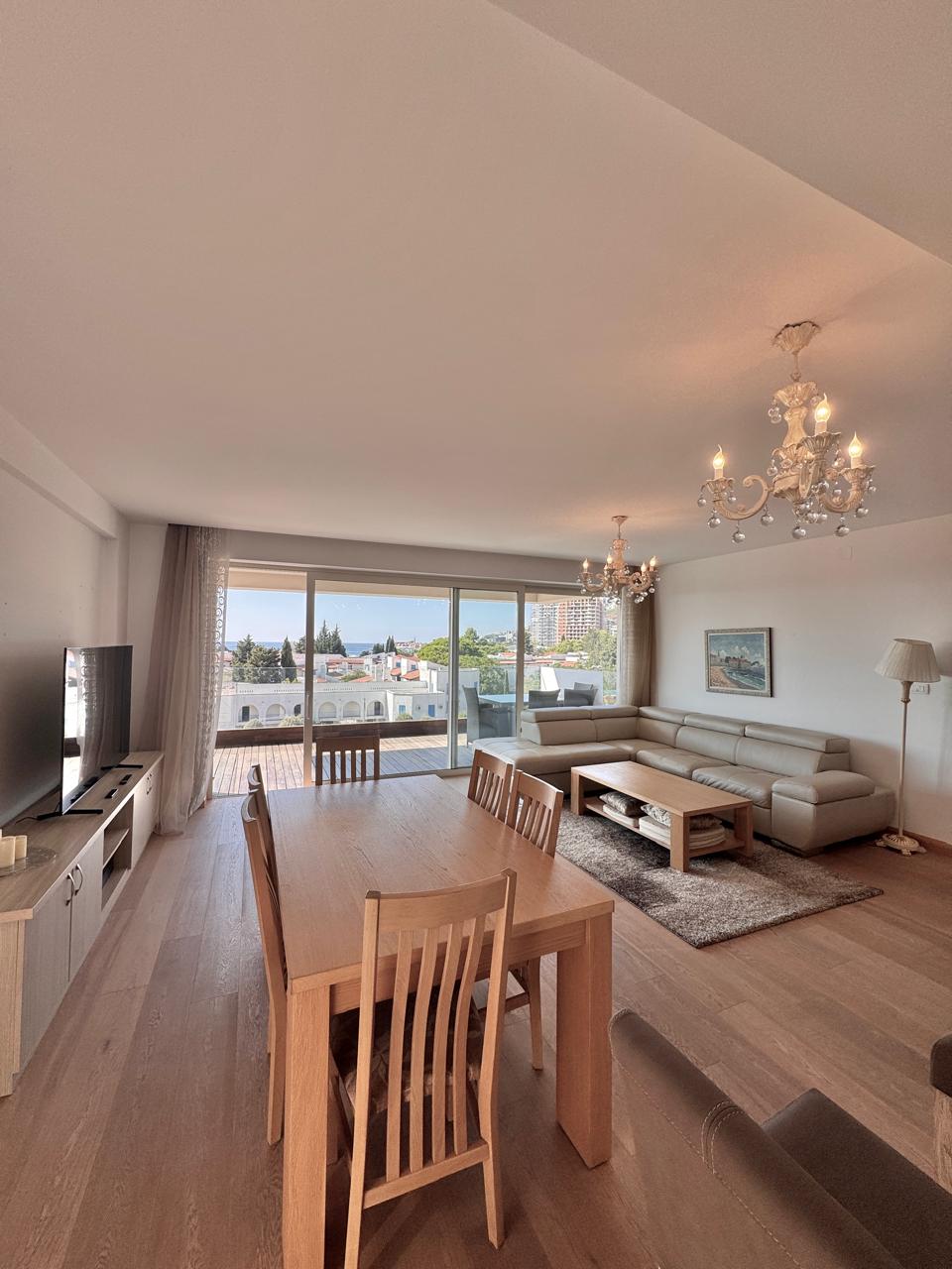 2-bedroom apartment 105 m² with huge terrace in a new building, 300 m from the sea, Budva