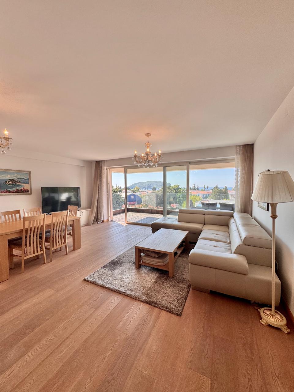 2-bedroom apartment 105 m² with huge terrace in a new building, 300 m from the sea, Budva 2
