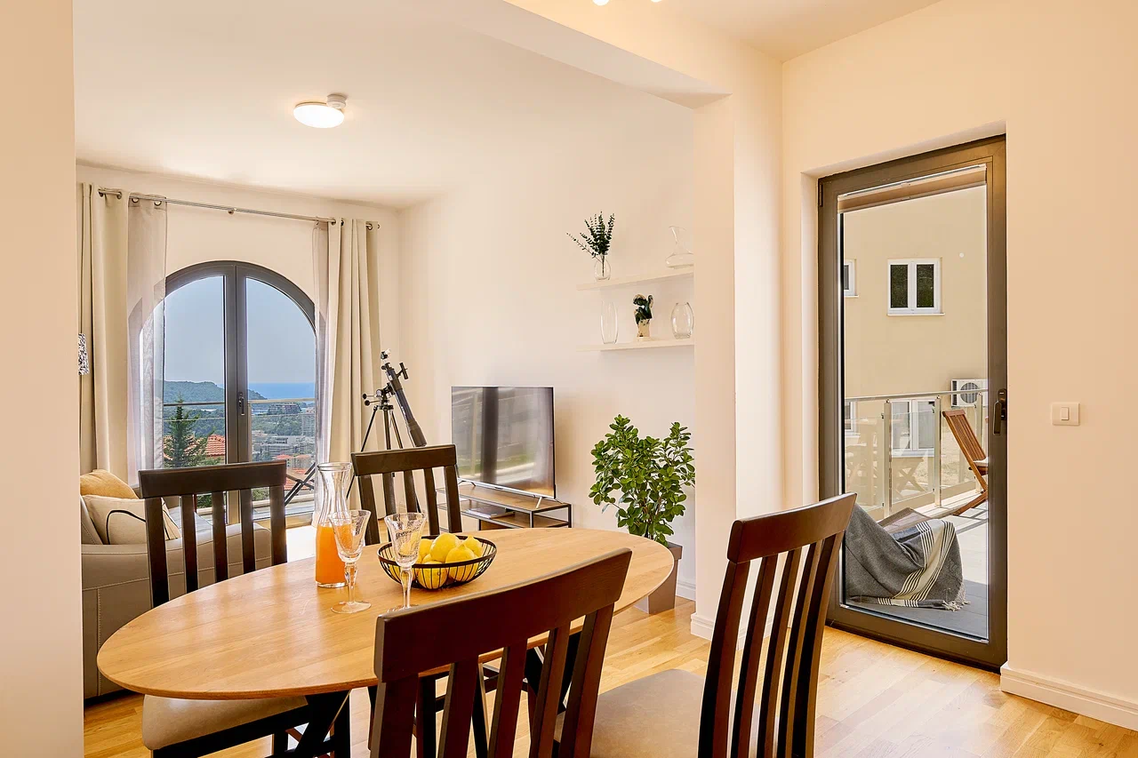 Panoramic Sea View Two-Bedroom Apartment with Pool and Sauna in Ivanovići, Bečići 8