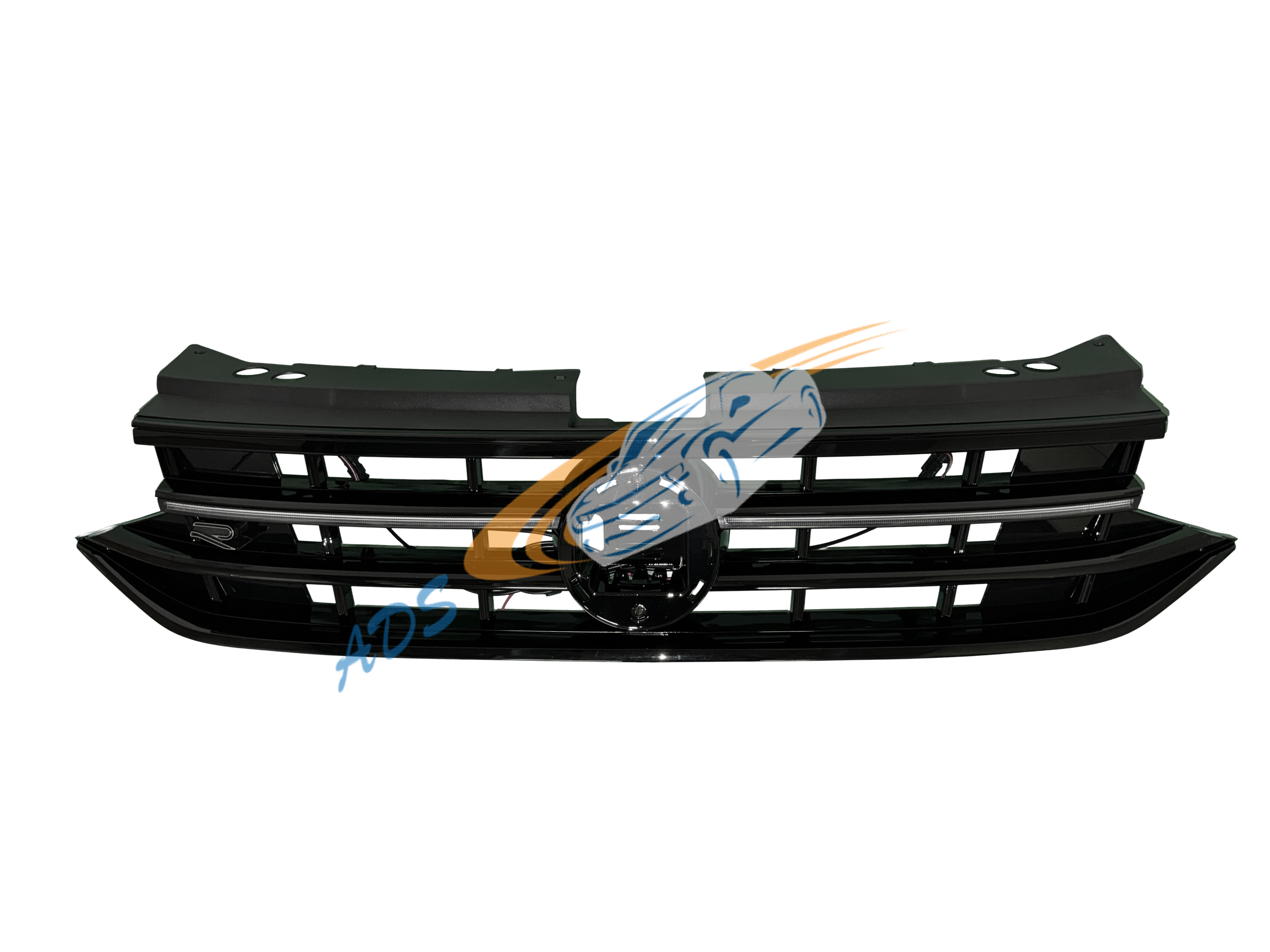 Grotelės R-Line LED Juoda Volkswagen Tiguan 2021 - 2024