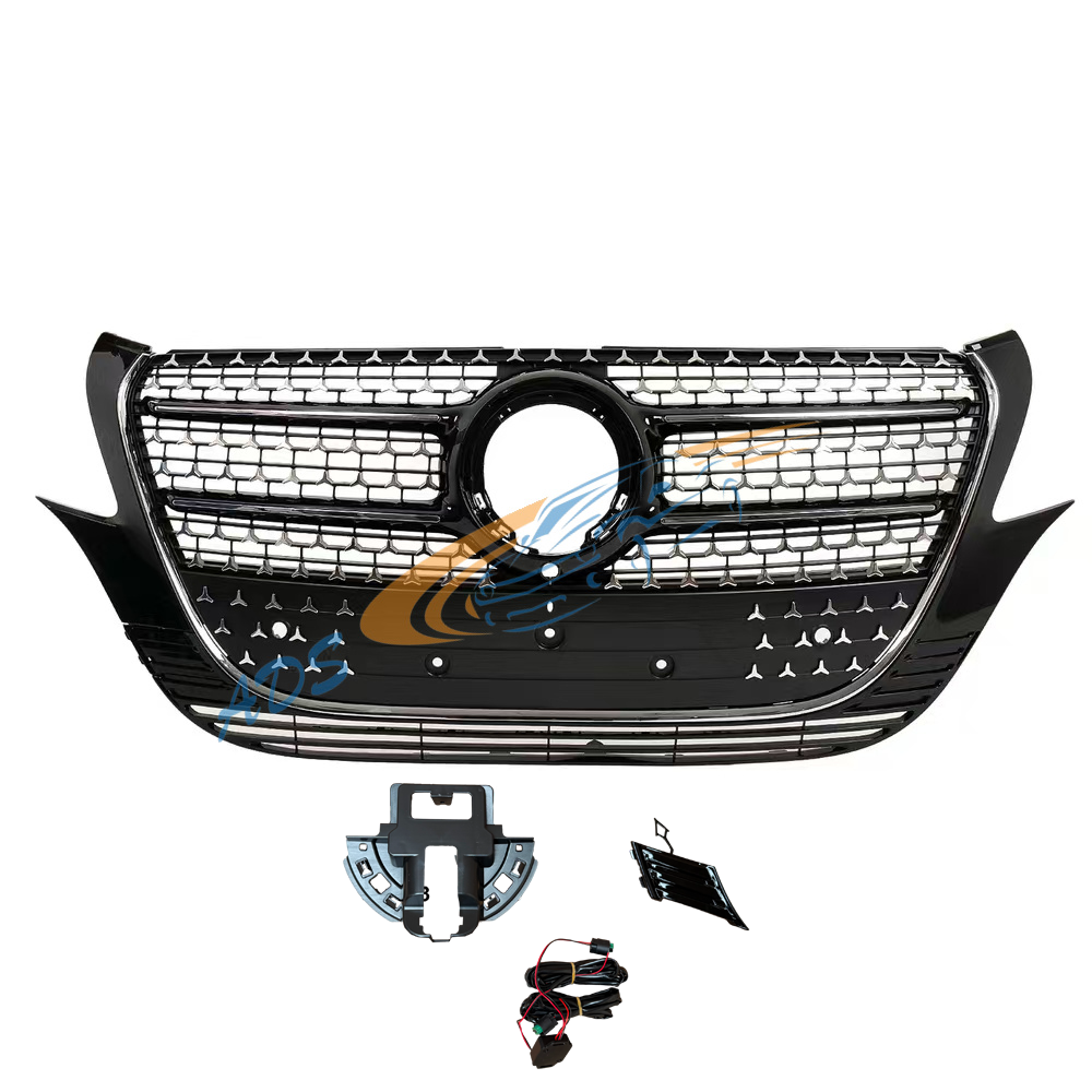 Grotelės Deimantinės Juoda LED Mercedes-Benz V-Class / Vito W447 2024 - Iki dabar