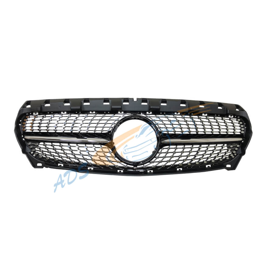 Grotelės Deimantinės Juoda Mercedes-Benz CLA W117 2013 - 2016
