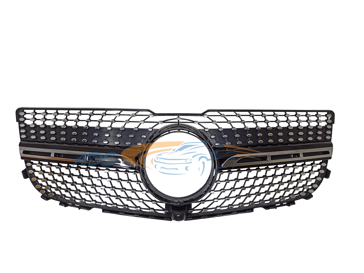 Juodos grotelės Deimantinės Su kameros anga Mercedes-Benz GLK X204 2013 - 2015