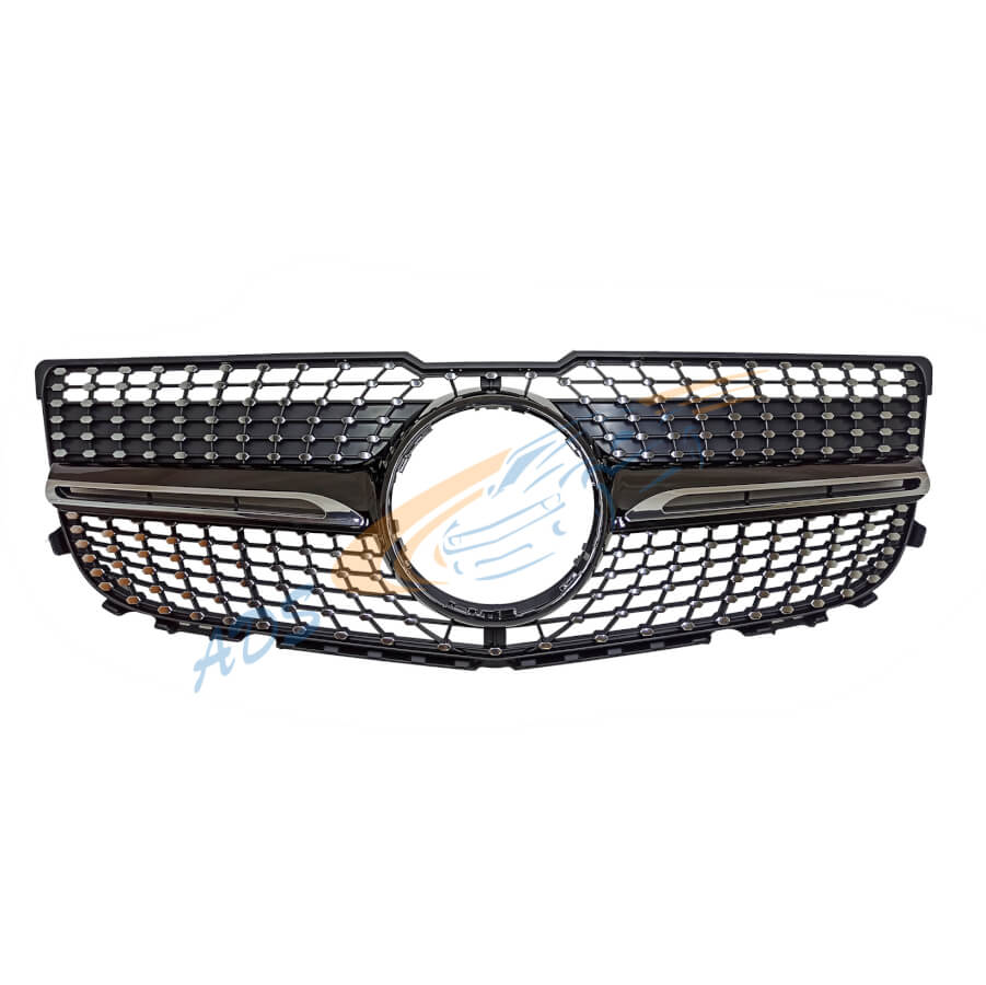 Grotelės Deimantinės Juoda Mercedes-Benz GLK X204 2013 - 2015
