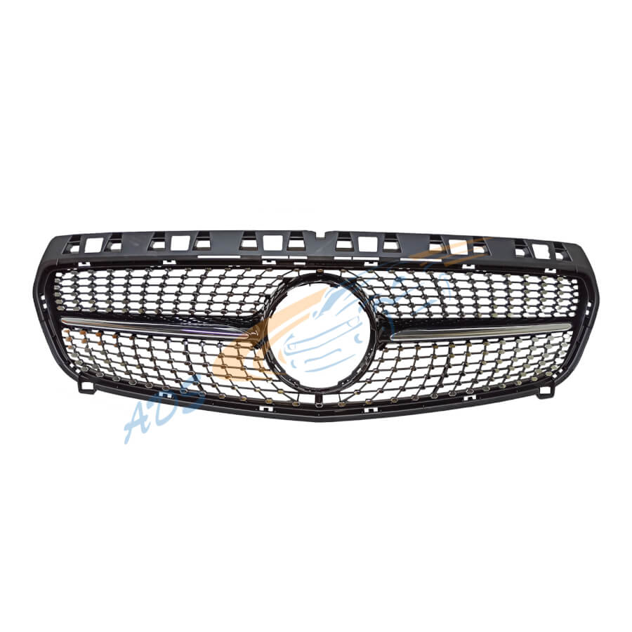 Deimantinės grotelės Juoda Be kameros angos Mercedes-Benz A Class W176 2012 - 2015