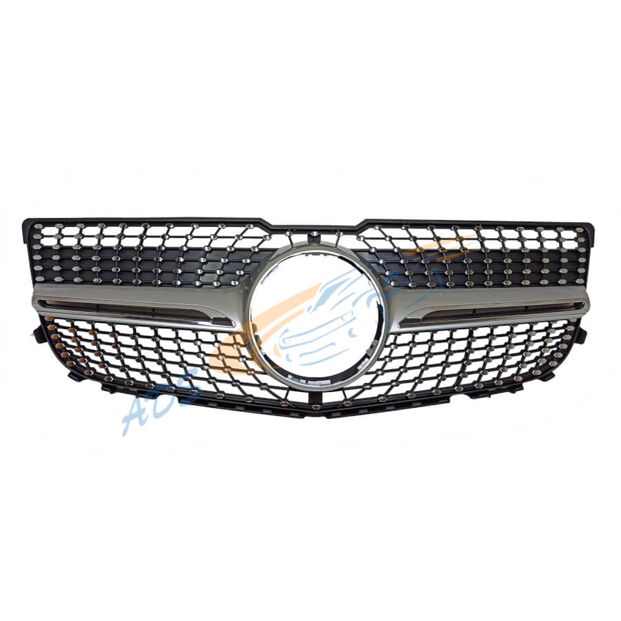 Grotelės Deimantinės Sidabrinė Mercedes-Benz GLK X204 2013 - 2015