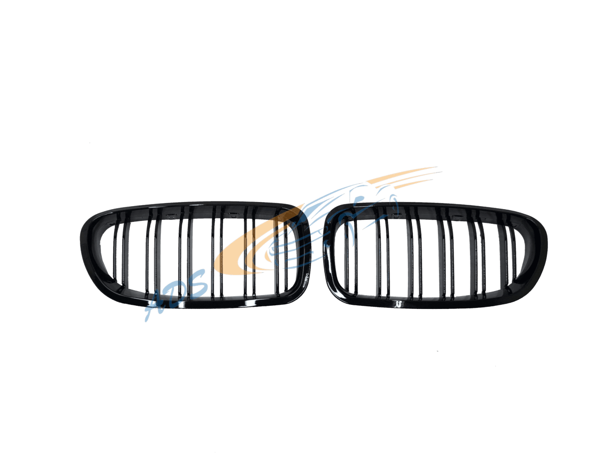 Grotelės Dvigubos Juoda BMW 5-Series F10 F11 2014 - 2017
