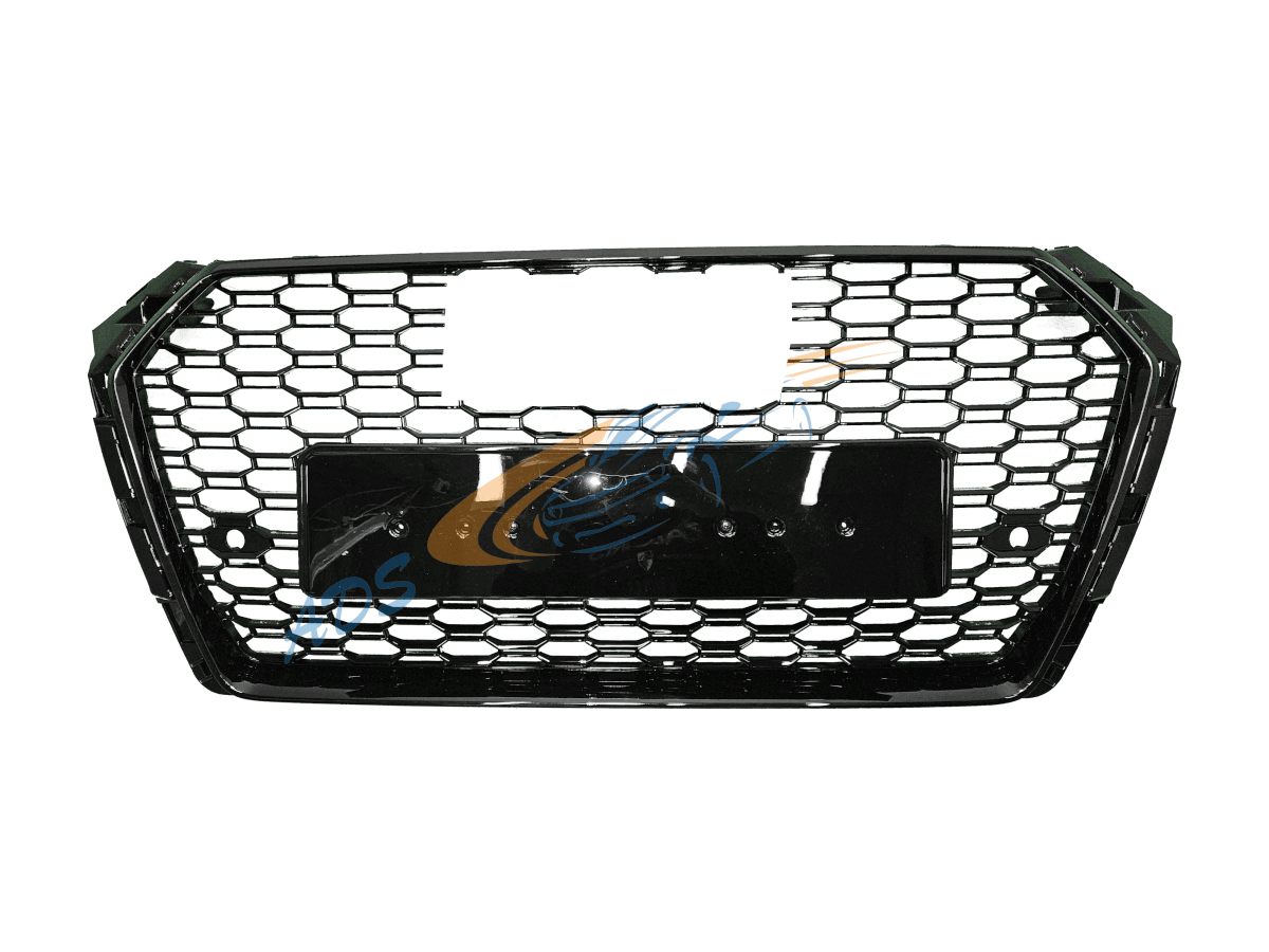 Grotelės RS4 Look Juoda Audi A4 B9 2016 - 2019