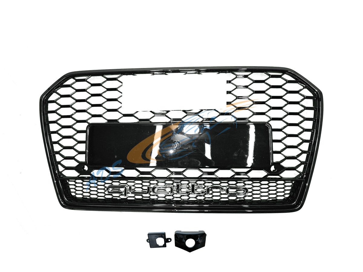 Grotelės RS6 Look Juoda Quattro Audi A6 C7 2014 - 2018