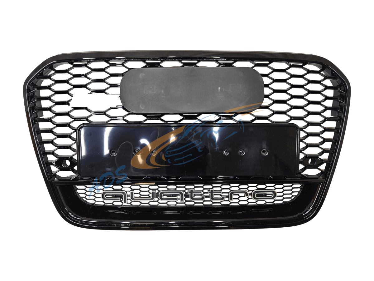 Grotelės RS6 Look Quattro Juoda Audi A6 C7 2011 - 2013