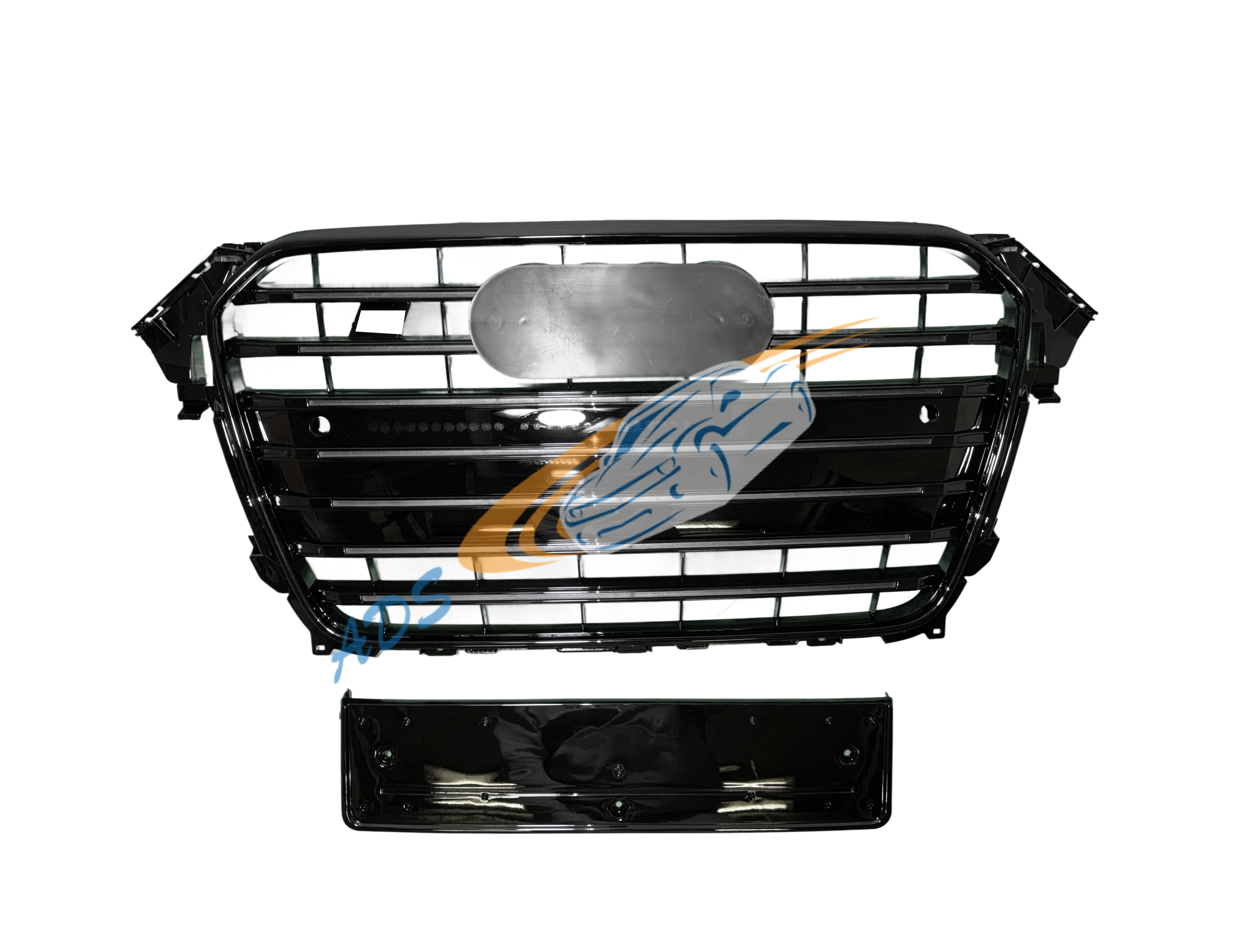 Grotelės S4 Look Juoda Audi A4 B8 2012 - 2015