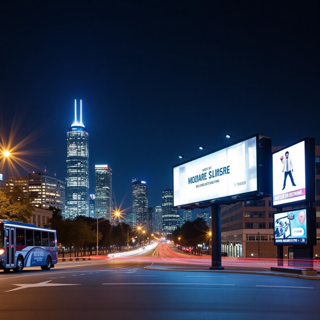 Vibrant urban ad spaces