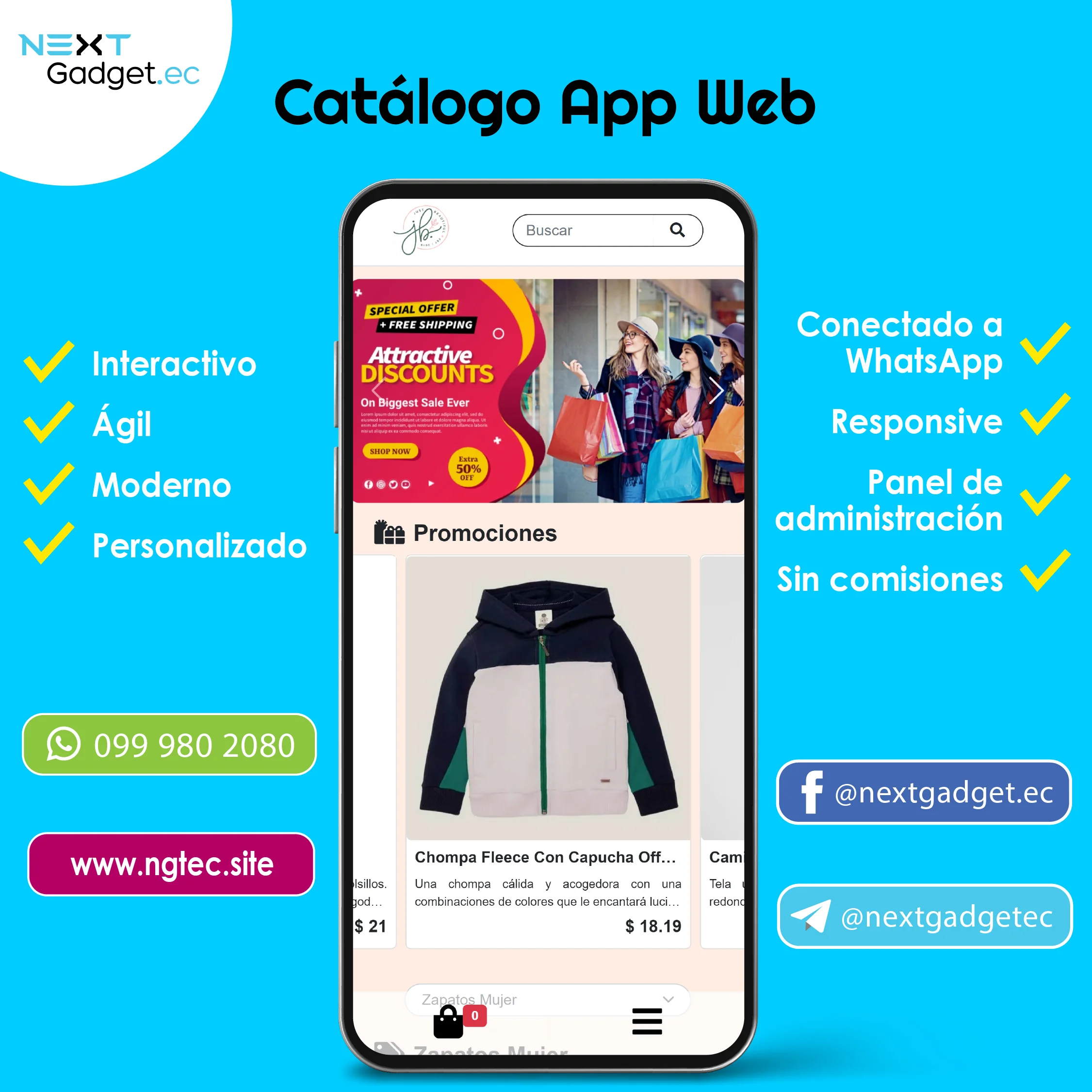 App Catálogo Online para negocio o emprendimiento Pedidos por WhatsApp