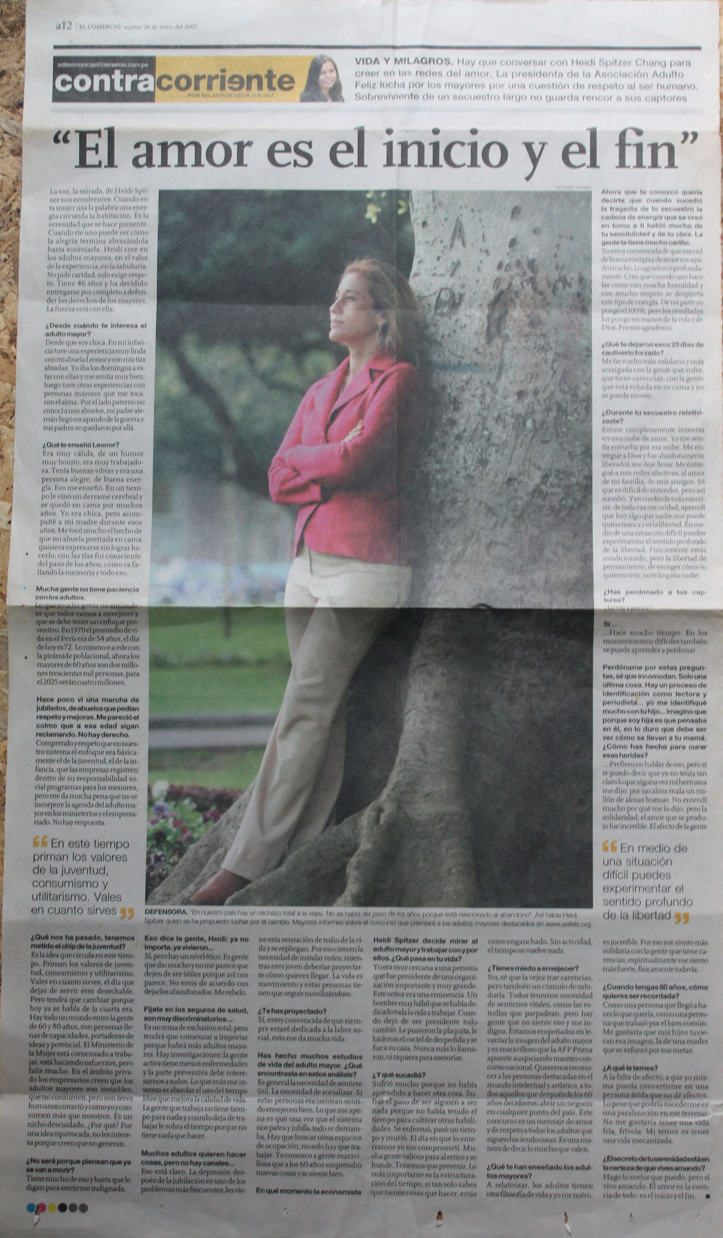 El amor es el inicio y fin | El Comercio 26 de Junio del 2007