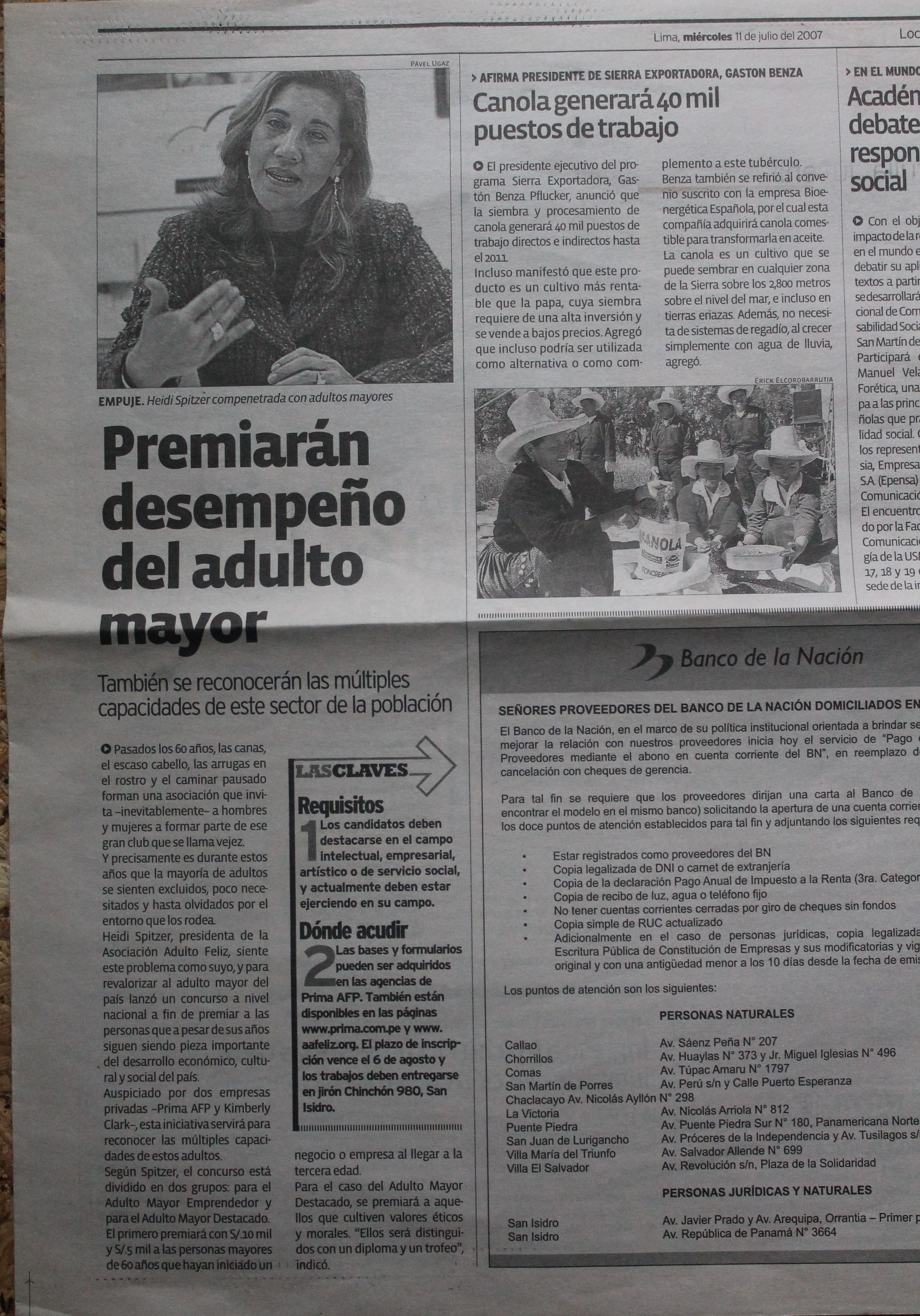 Premiarán desempeño del adulto mayor | Correo 7 de Marzo del 2006