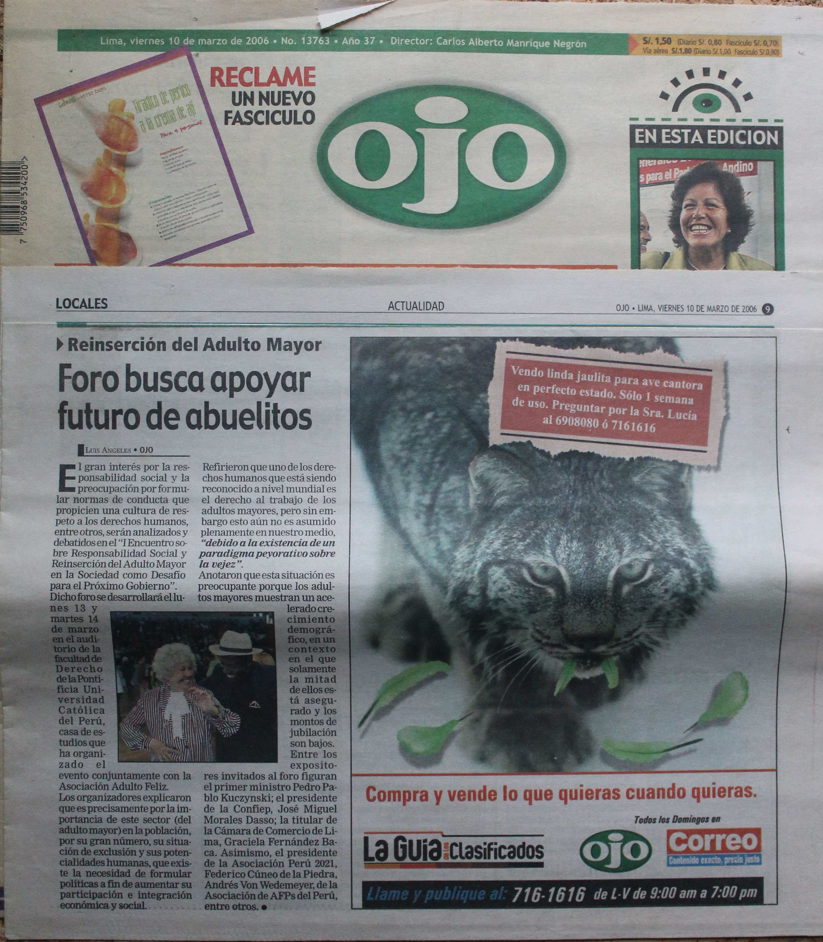 Foro busca apoyar futuro de abuelitos | El ojo 2005/2006