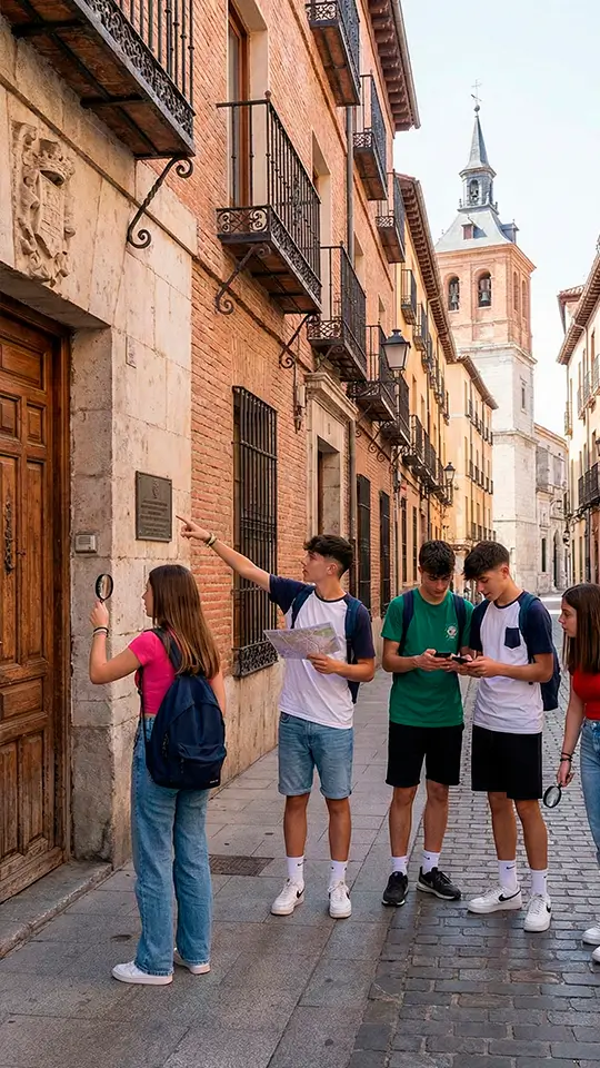 Students celebrating an achievement during the game