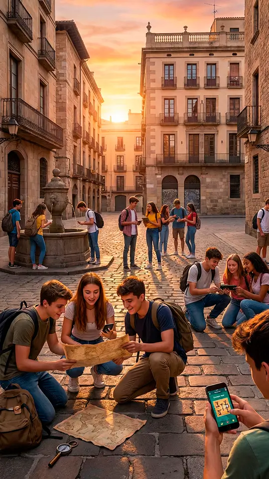 Young people in a fun and educational activity