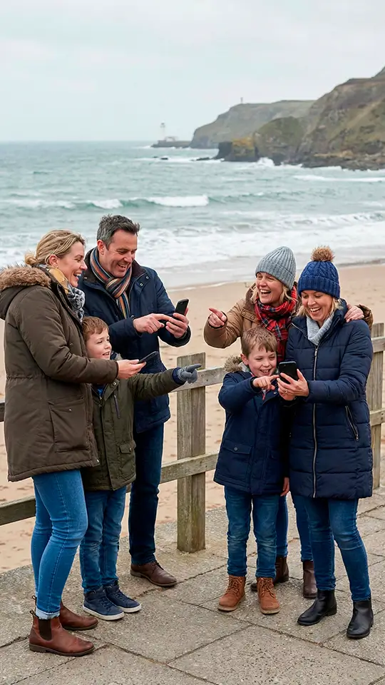 People having fun in a tourist activity