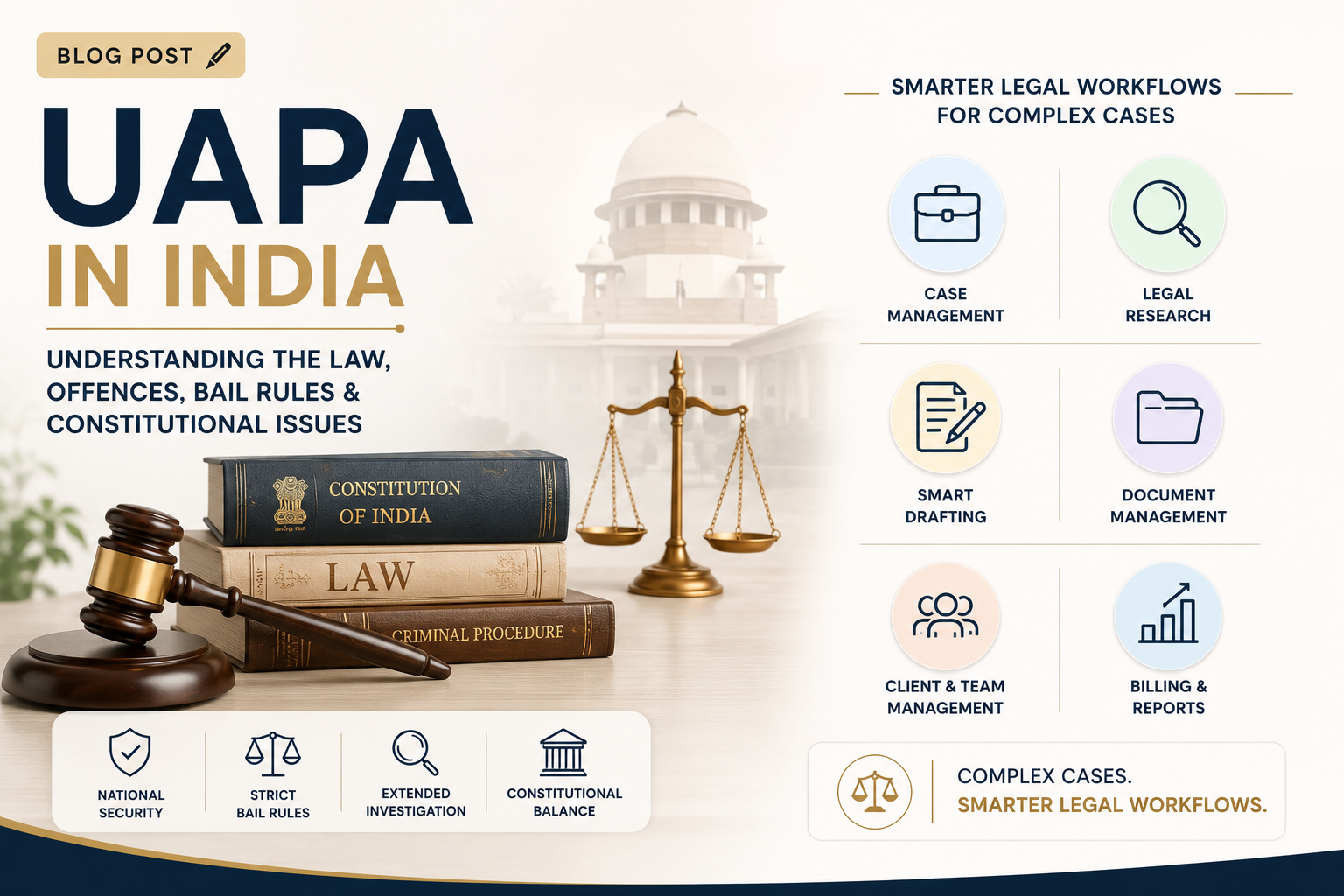UAPA in India: Understanding Offences, Bail Rules, Investigation & Constitutional Rights