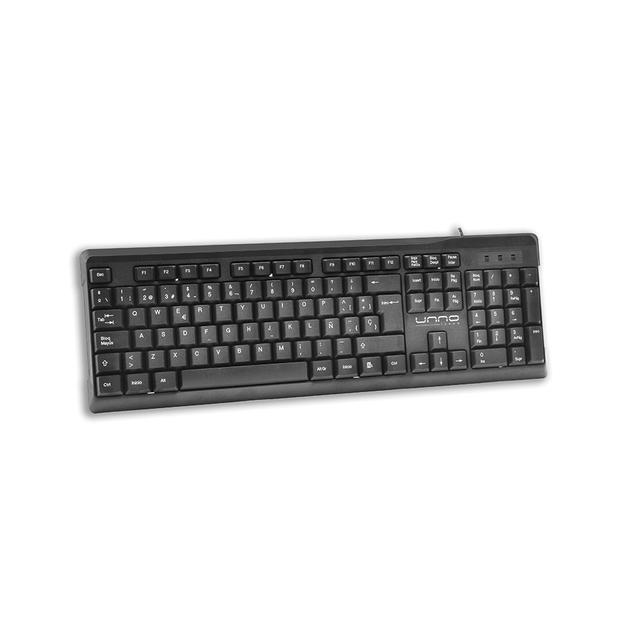 Teclado Unno Tekno USB Español Negro N/P: KB6701BK - PC Mania