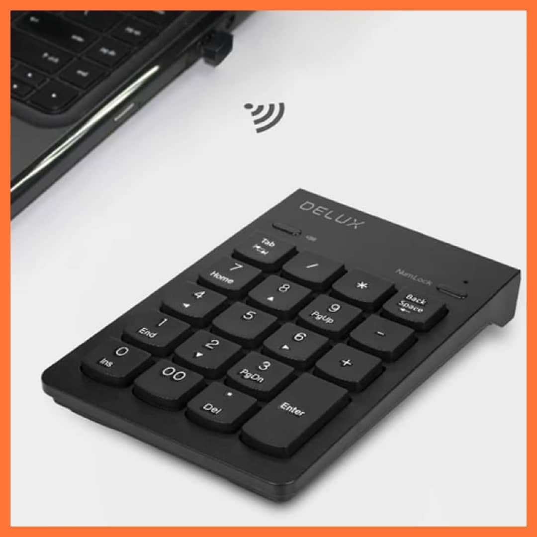 Teclado Numérico Delux Inalámbrico USB K300S G - PC Mania