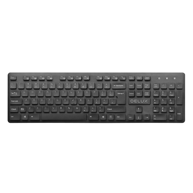 Teclado Multimedia Delux USB Español Negro KA150U - PC Mania