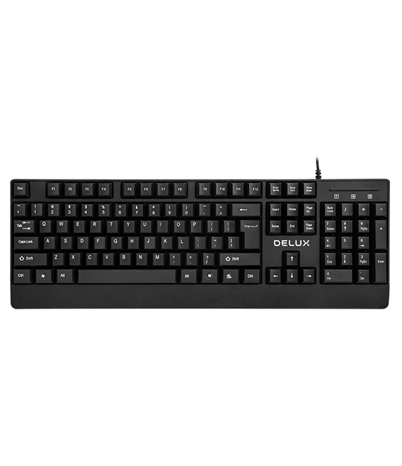 Teclado Delux  Office Style Español USB Negro N/P: K6006U - PC Mania