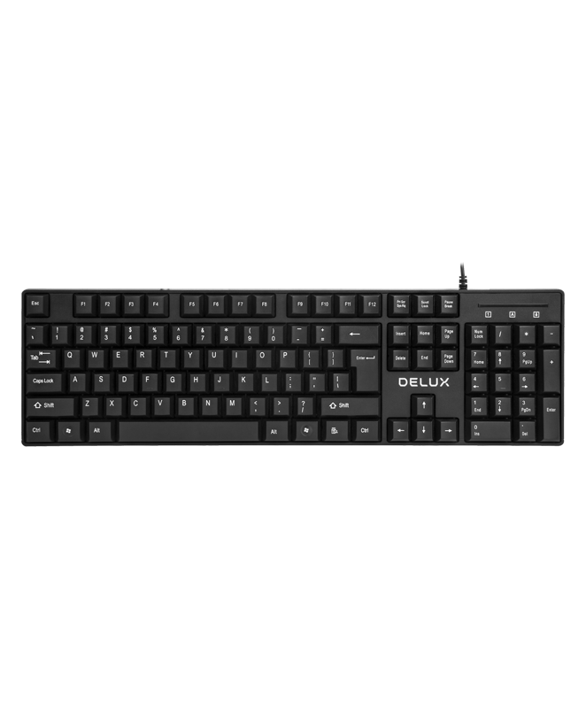Teclado Delux Office Style Español USB Negro N/P: K6005U - PC Mania