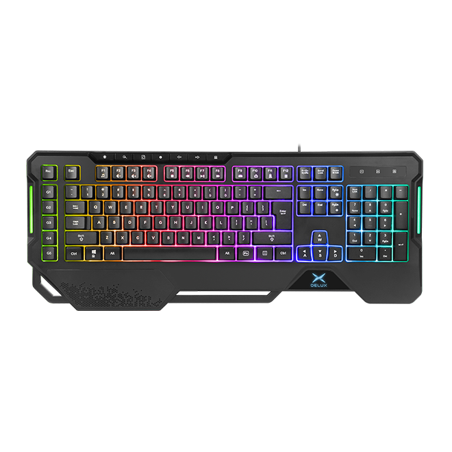 Teclado Gaming Delux USB Iluminación RGB N/P: K9600RGB - PC Mania