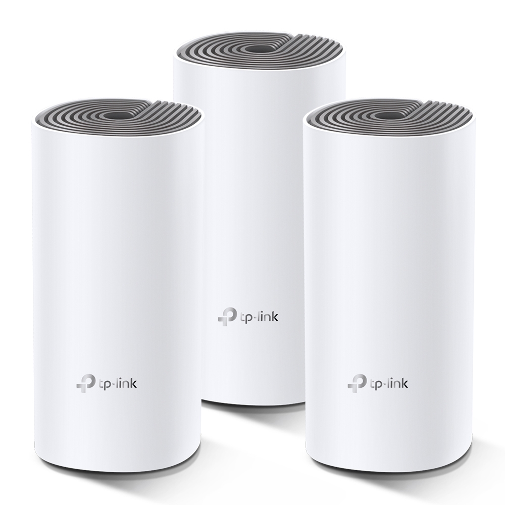 Sistema WiFi en Malla Doble Banda 1200Mbps Mod. DECO E4 (3 PACK) - PC Mania