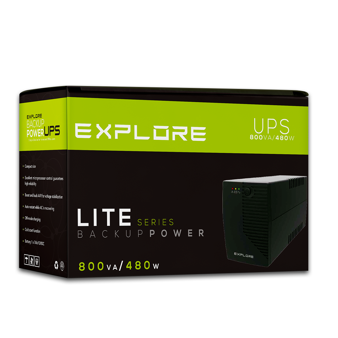 UPS Explore Lite 800VA/480W Mod. XL800 - PC Mania