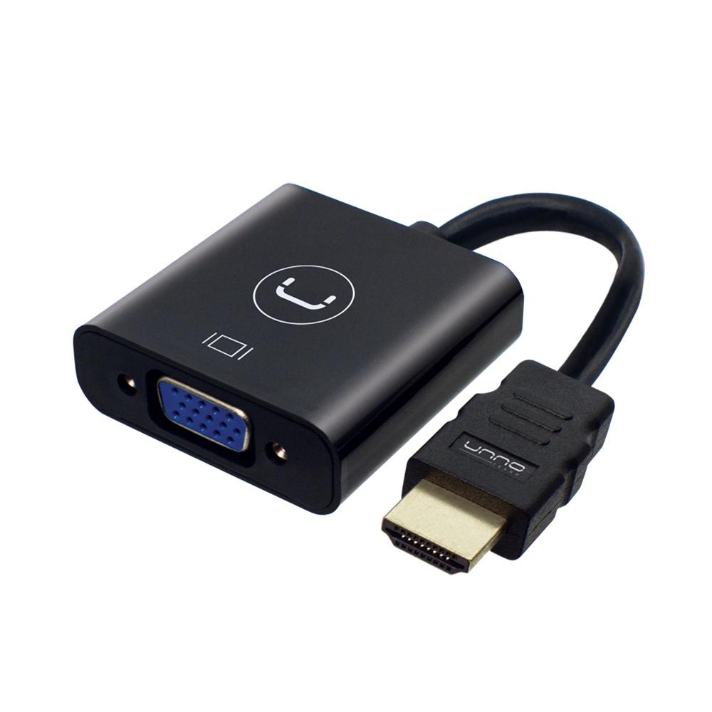 Adaptador Unno Tekno HDMI Macho a VGA HEMBRA N/P: AD4202BK - PC Mania