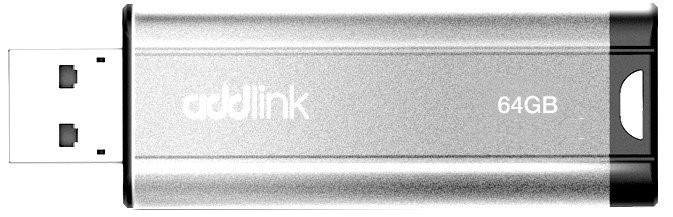 Pen Drive Addlink U25 64GB USB 2.0 Plateado N/P: AD64GBU25S2 - PC Mania