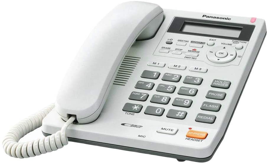 Teléfono Panasonic Alámbrico Contestadora Mod. KX-TS620W - PC Mania