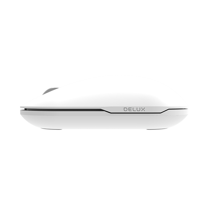 Mouse Óptico Delux USB Inalámbrico Recargable Blanco Mod. M399DB-WH - PC Mania