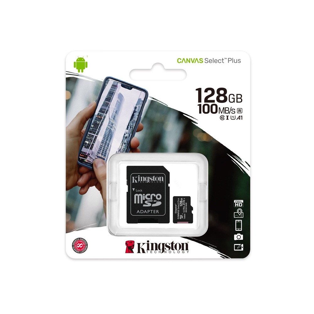 Memoria Micro SD 128GB Kingston Canvas Select Clase 10 N/P: SDCS2-128GB-TW - PC Mania