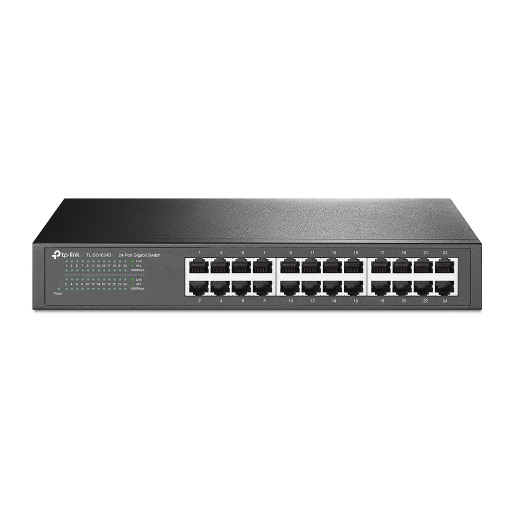 Switch TP-Link 24 Puertos Gigabit Rackeable N/P: TL-SG1024D - PC Mania