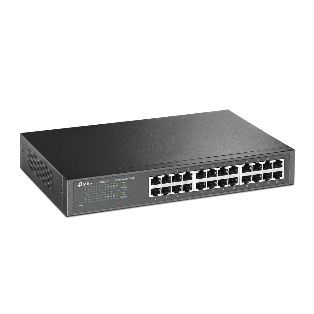 Switch TP-Link 24 Puertos Gigabit Rackeable N/P: TL-SG1024D - PC Mania