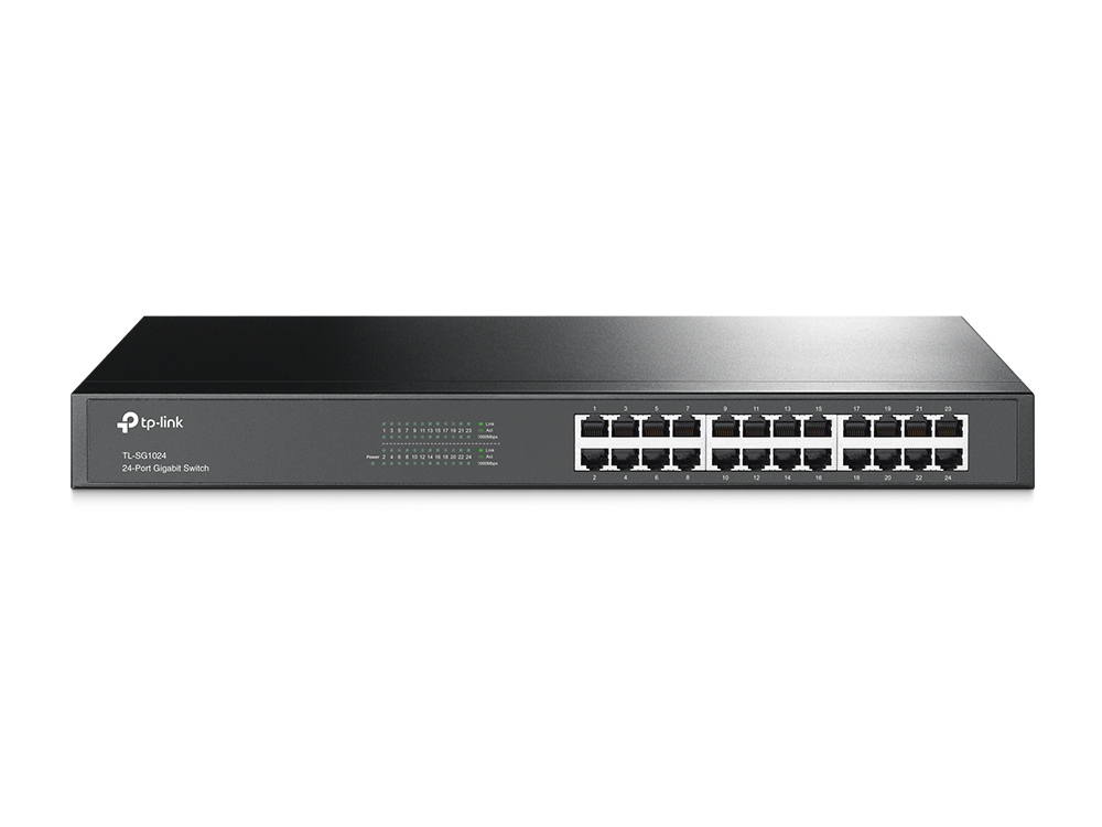 Switch TP-Link 24 puertos Gigabit Rackeable N/P: TL-SG1024 - PC Mania