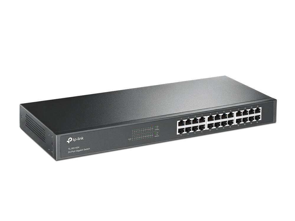Switch TP-Link 24 puertos Gigabit Rackeable N/P: TL-SG1024 - PC Mania