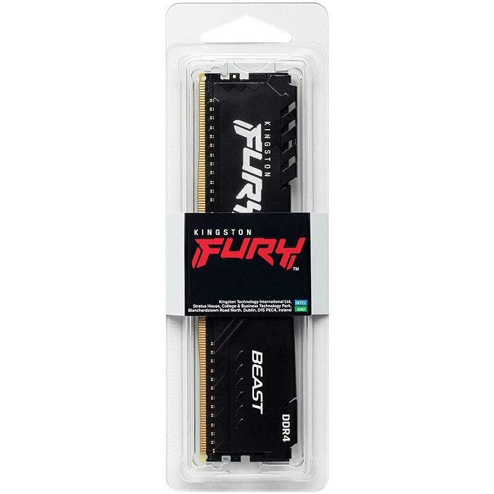 Memoria RAM Kingston Fury Beast 8GB 2666Mhz PC4-21300 DDR4 Desktop N/P: KF426C16BB-8 - PC Mania