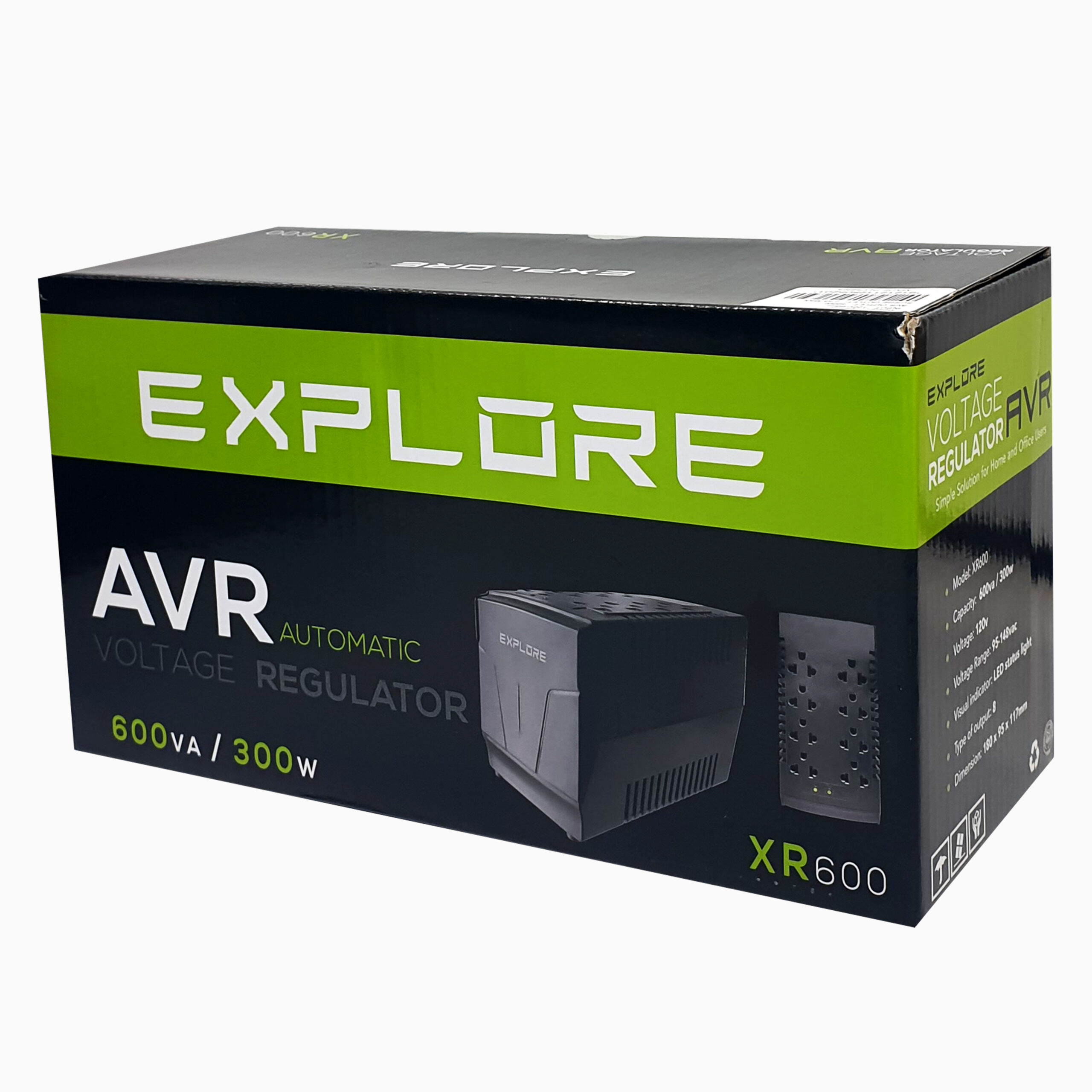 Regulador de Voltaje Explore 600VA / 300W 8 Tomas N/P: XR600 - PC Mania