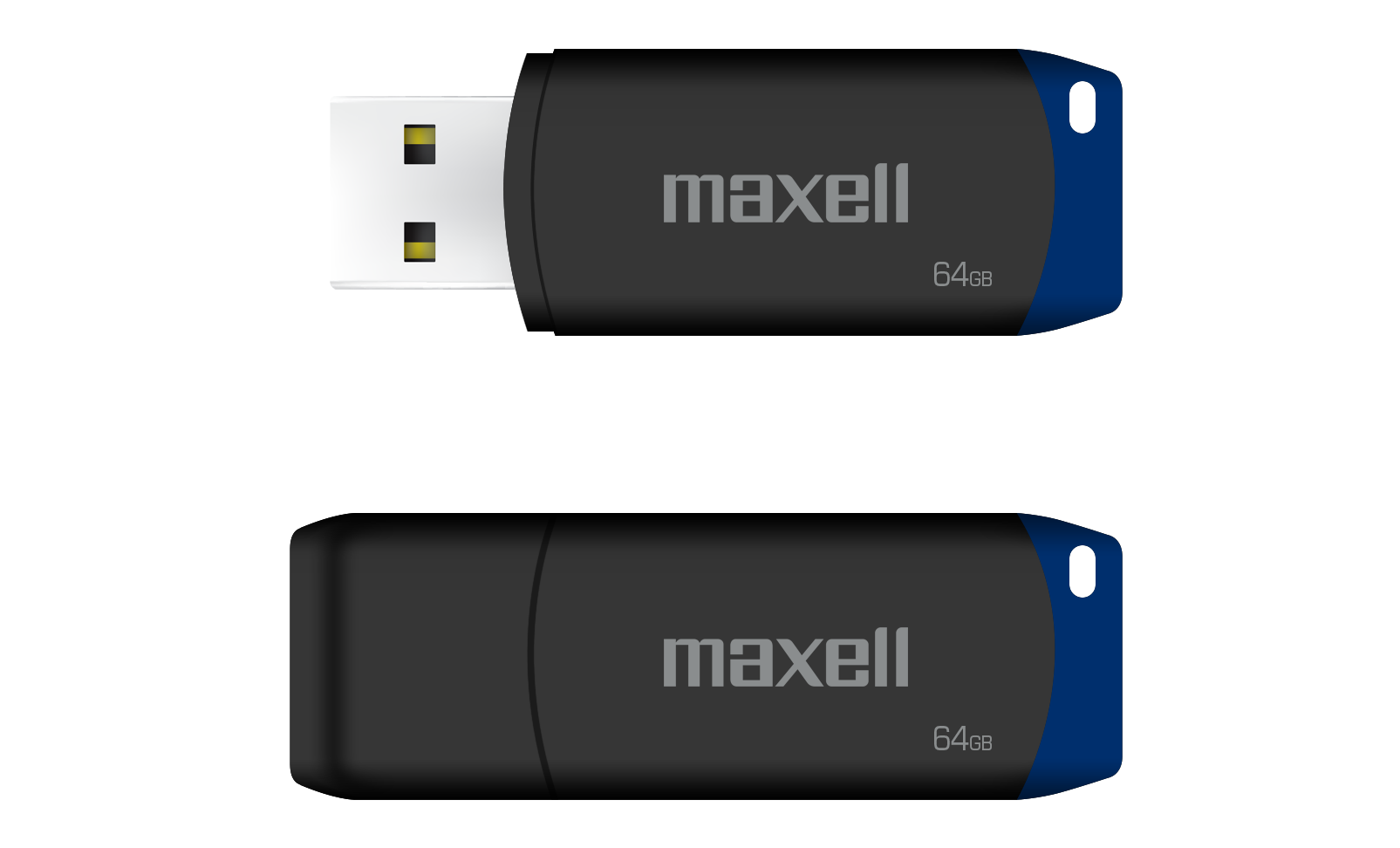 Pen Drive Maxell USB PEN DRIVE 64GB USB 3.0 Negro/Azul N/P: 347537 - PC Mania