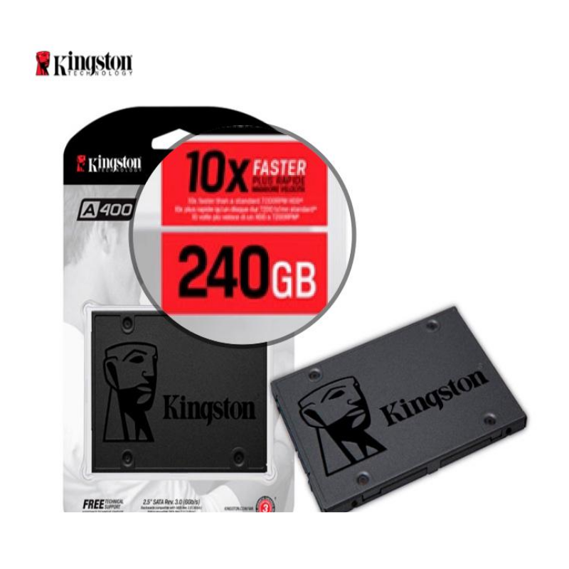 Disco de Estado Solido SSD Kingston 240GB N/P: SA400S37/240G - PC Mania