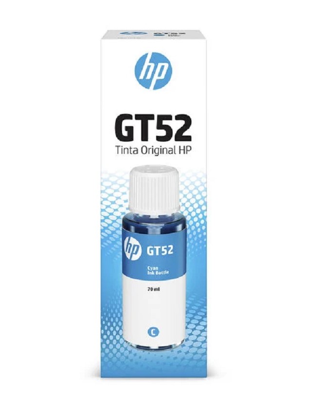 Botella de Tinta Cian HP 70 ML GT52 N/P: M0H54AL - PC Mania