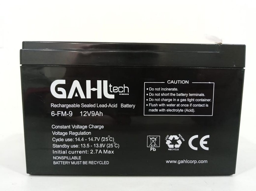 Batería Gahl 12Volt. 9Ah para UPS N/P: 6-FM-9 - PC Mania