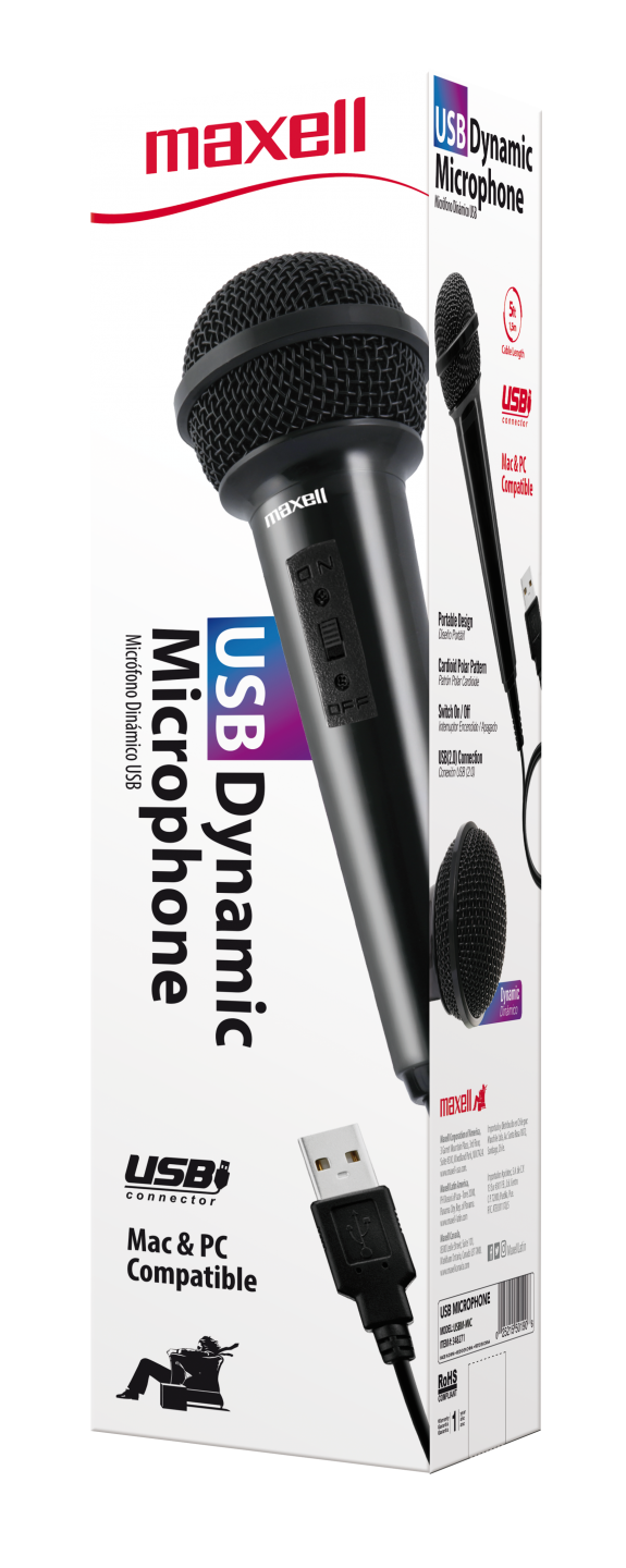 Micrófono Dynamic USB 2.0 Maxell Mod. USBM-MIC 348271 - PC Mania