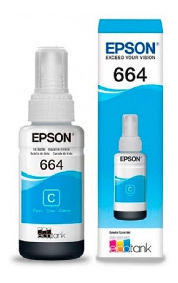 Botella de Tinta Cian Epson N/P: T664220-AL - PC Mania